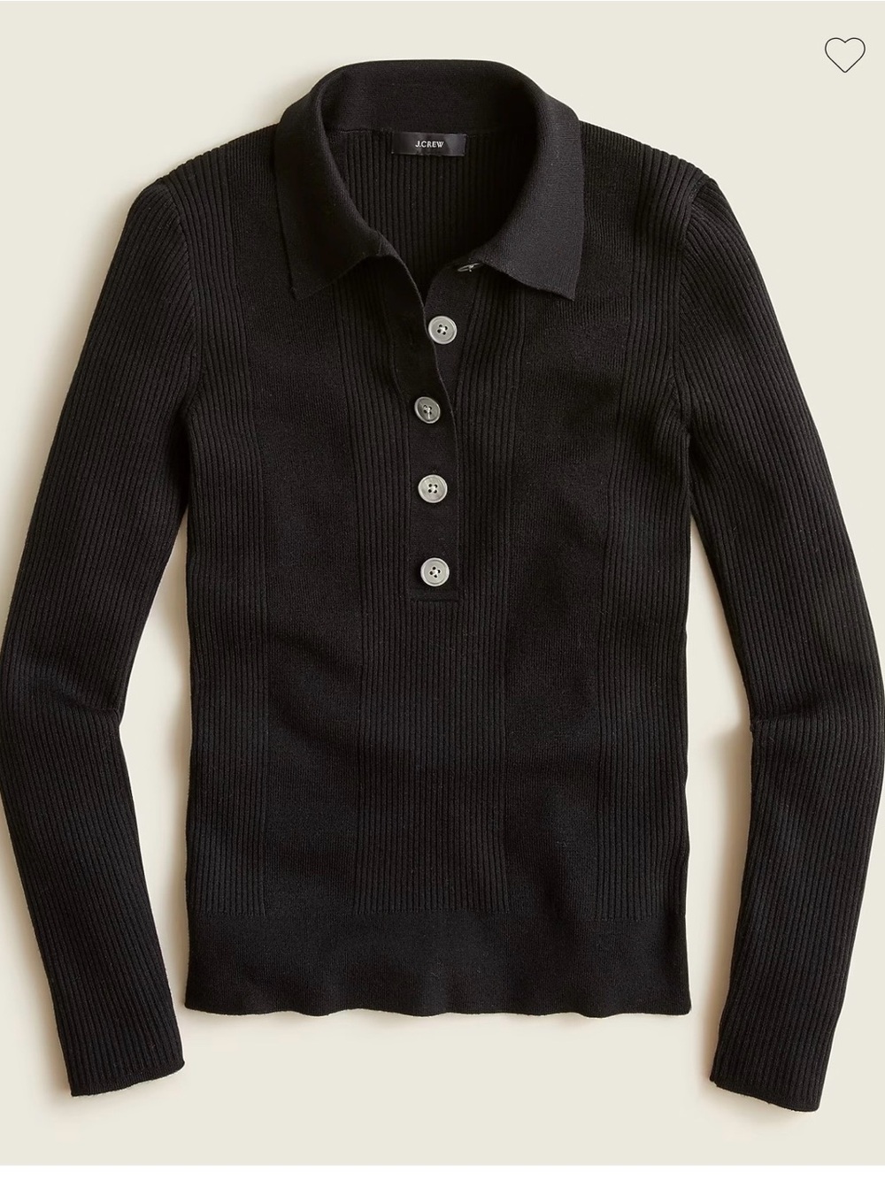 J crew Collared Silk Blend Sweater Henley Office Minimalist